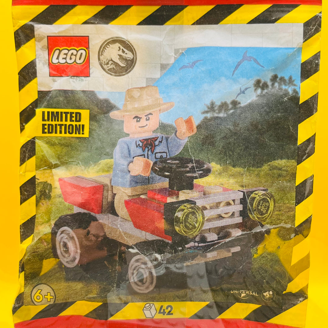 LEGO Jurassic World Sets - Alan Grant with Quad - Paper Bag (EU Exclusive) 122408