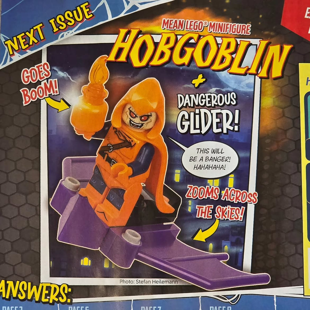 LEGO Super Hero Legends Magazine Spider-Man Issue 23: A Hobgoblin Glider Built From Retired Parts