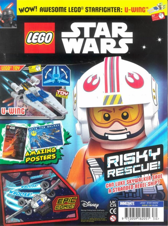 LEGO Star Wars Magazine Issue 130 cover featuring the exclusive U-wing Starfighter build