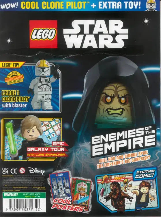 LEGO Star Wars Magazine Issue 132 cover featuring the Phase 1 Clone Pilot minifigure