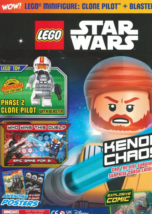 LEGO Star Wars Magazine Issue 134 cover featuring the Phase 2 Clone Pilot minifigure