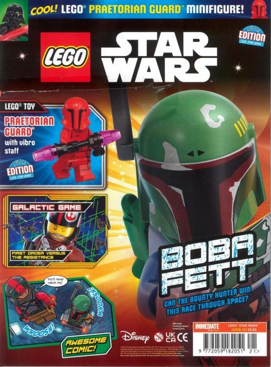 Cover of LEGO Star Wars Magazine Issue 121 from Immediate Media with the free Praetorian Guard LEGO minifigure