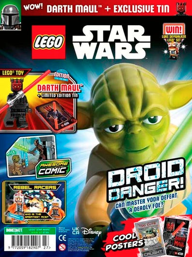Cover of LEGO Star Wars Magazine Issue 127 with the exclusive Darth Maul minifigure and limited edition collector's tin