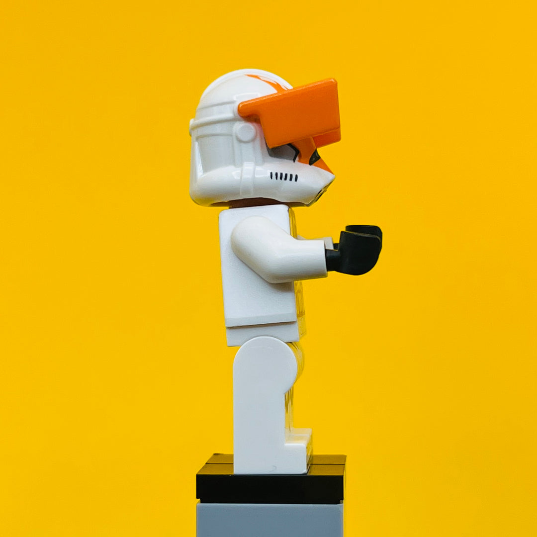 LEGO Star Wars Minifigure Clone Captain Vaughn, 501st Legion, 332nd Company (Phase 2) - Helmet with Holes and Togruta markings, Orange Visor