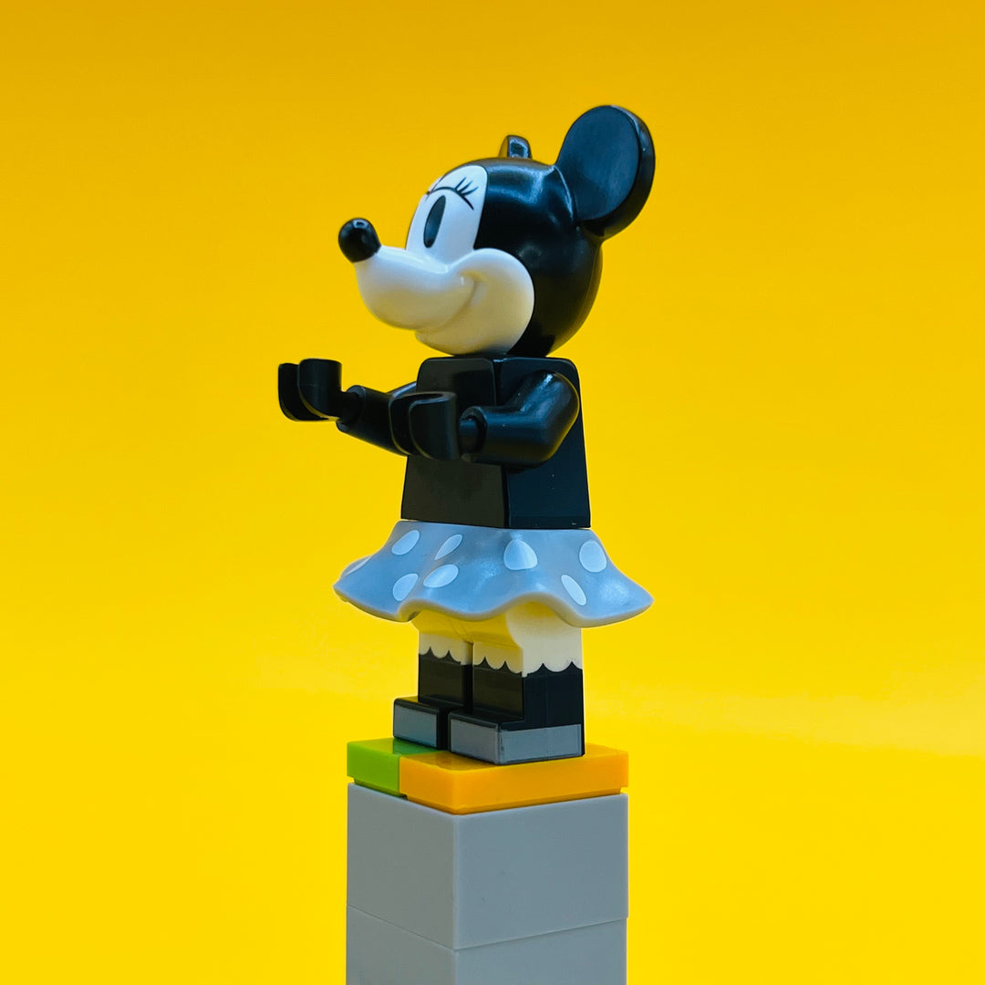 LEGO Disney Minifigure Minnie Mouse - Vintage, Light Bluish Gray Skirt dis142