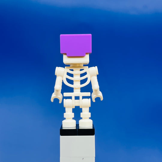 LEGO Minecraft Minifigure Skeleton, Minecraft  - Medium Lavender Helmet min065