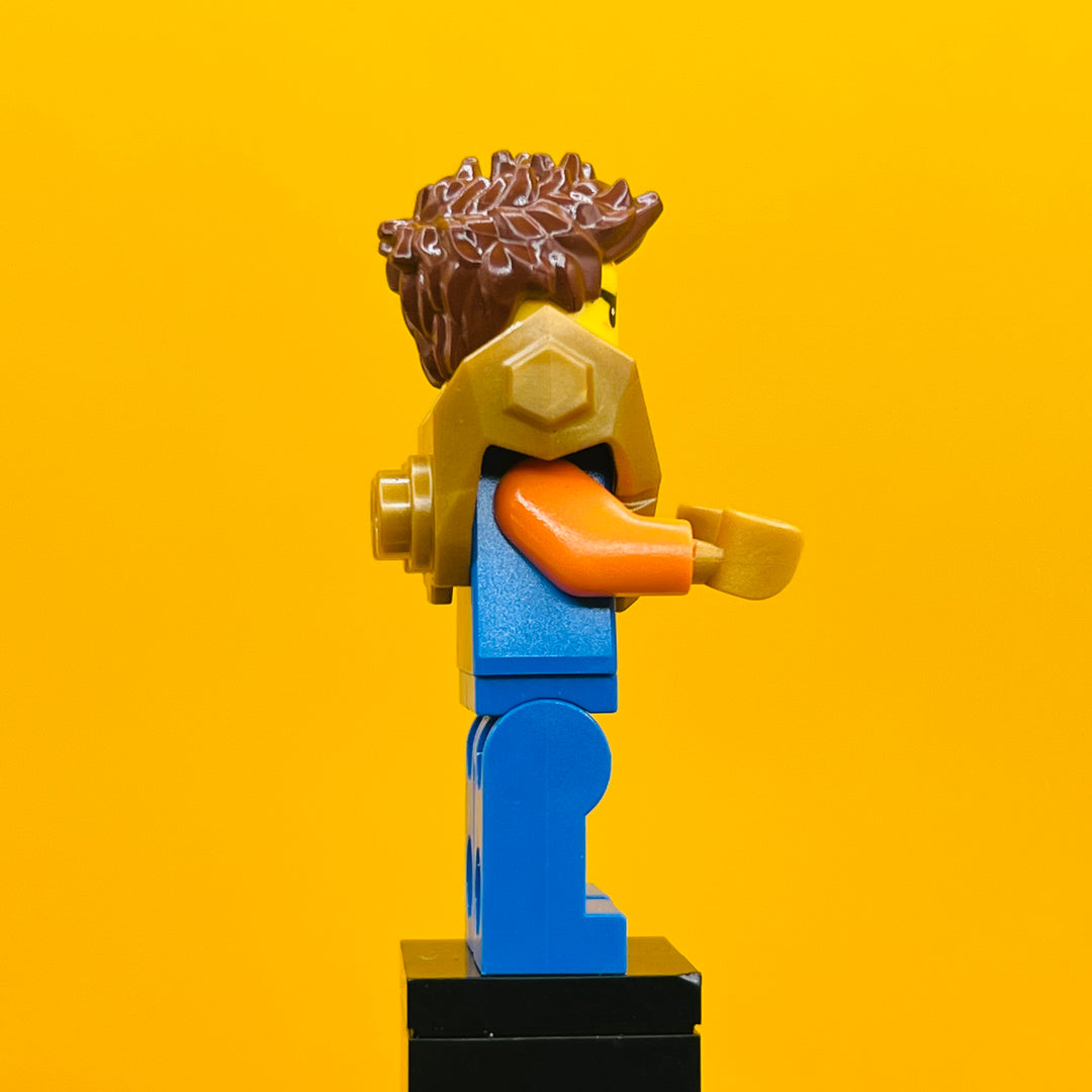 LEGO Nexo Knights Minifigure Clay Moorington - Hair, Pearl Gold Armor nex147