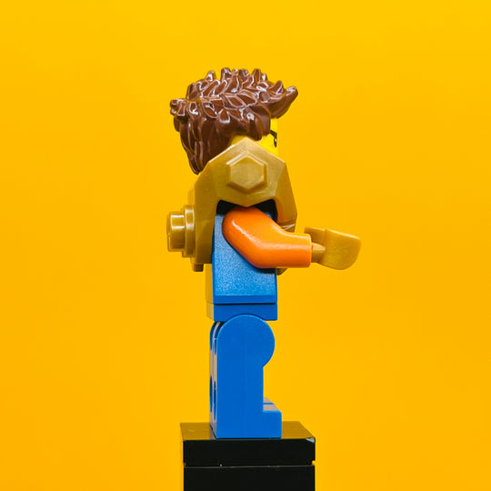 LEGO Nexo Knights Minifigure Clay Moorington - Hair, Pearl Gold Armor nex147