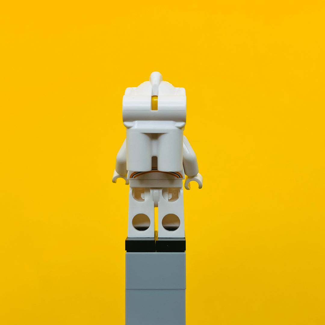 LEGO City Minifigure Astronaut - Male, White Spacesuit with Orange Lines. cty1076