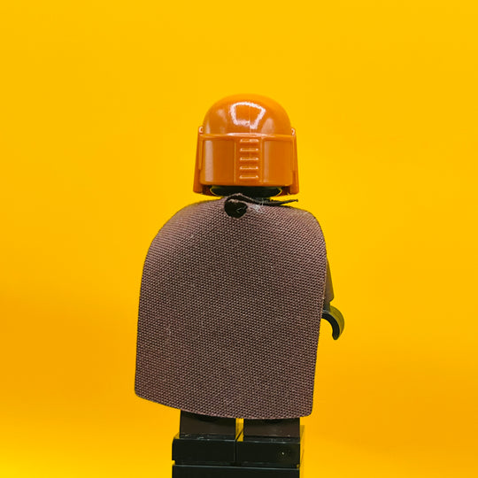 LEGO Star Wars Minifigure Mandalorian Tribe Warrior - Male, Dark Brown Cape, Dark Orange Helmet sw1079