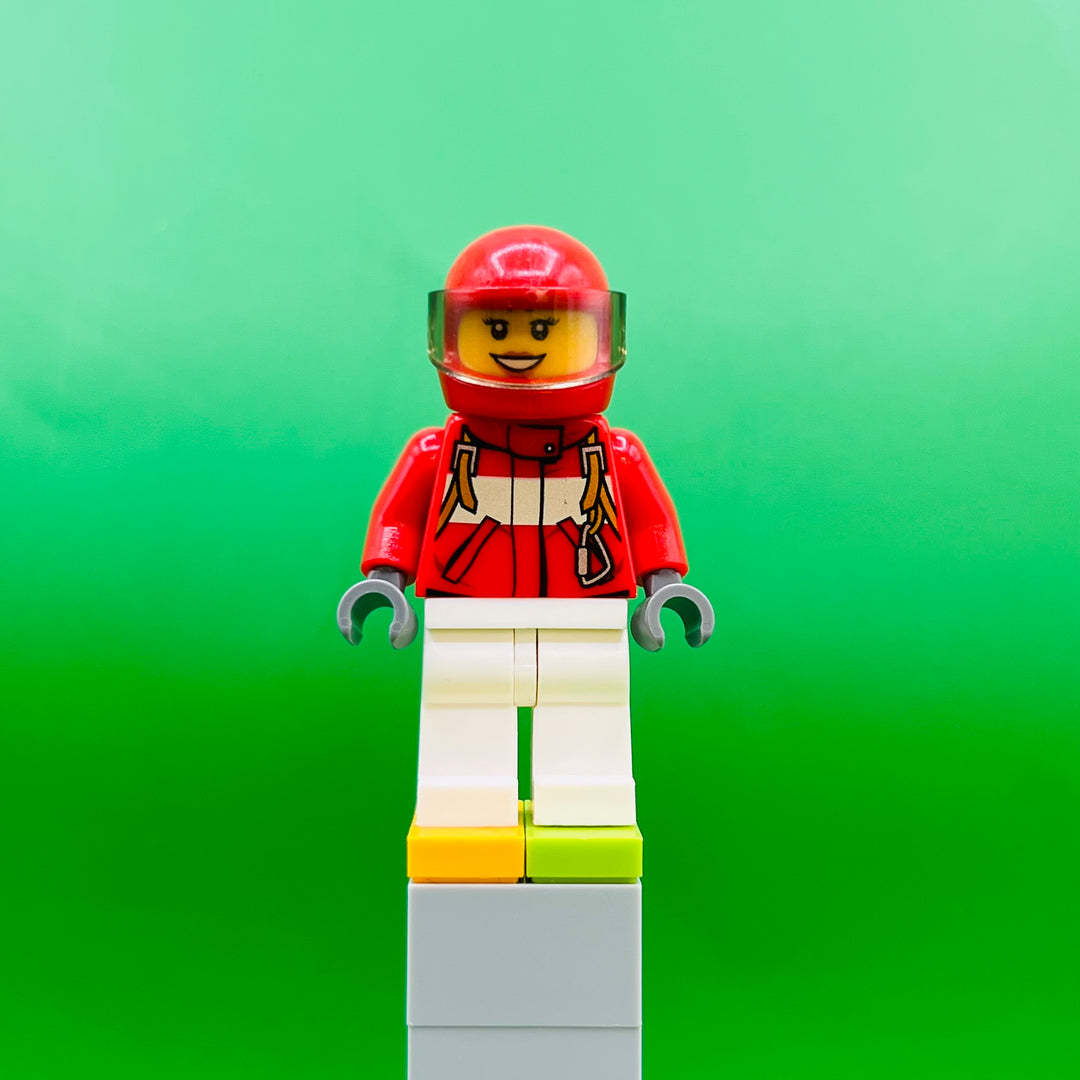 LEGO City Minifigure Paramedic - Pilot Female, Red Helmet cty0607