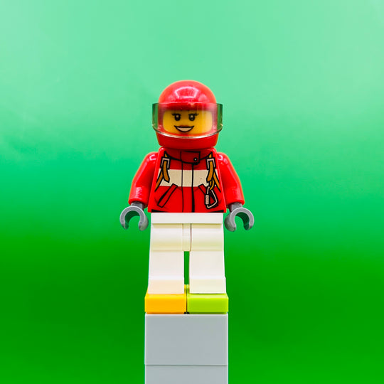 LEGO City Minifigure Paramedic - Pilot Female, Red Helmet cty0607