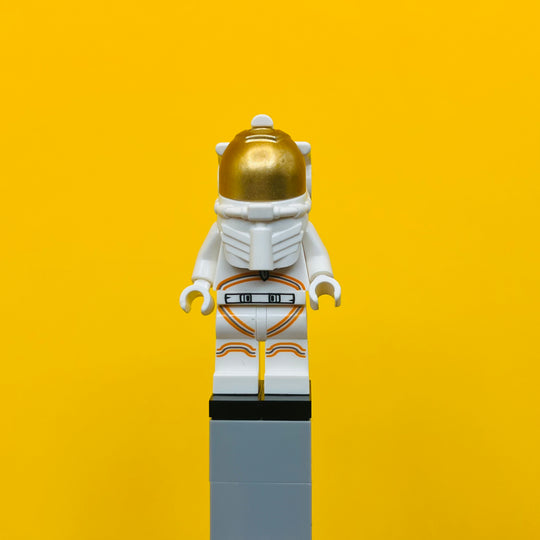 LEGO City Minifigure Astronaut - Male, White Spacesuit with Orange Lines. cty1076