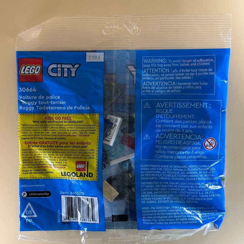 LEGO City Minifigure Police Off-Road Buggy Car - Polybag 30664