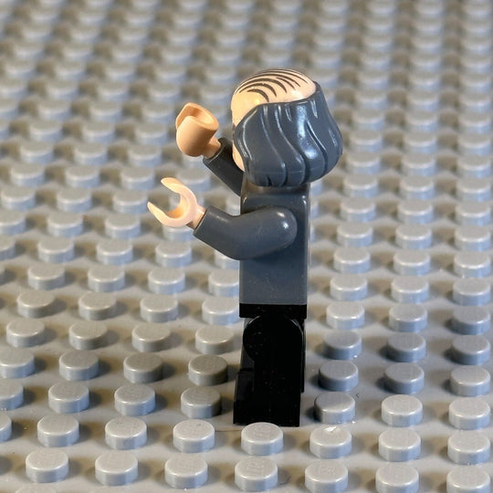 LEGO Harry Potter Minifigure Argus Filch - Bald on top, Dark Gray Jacket hp140