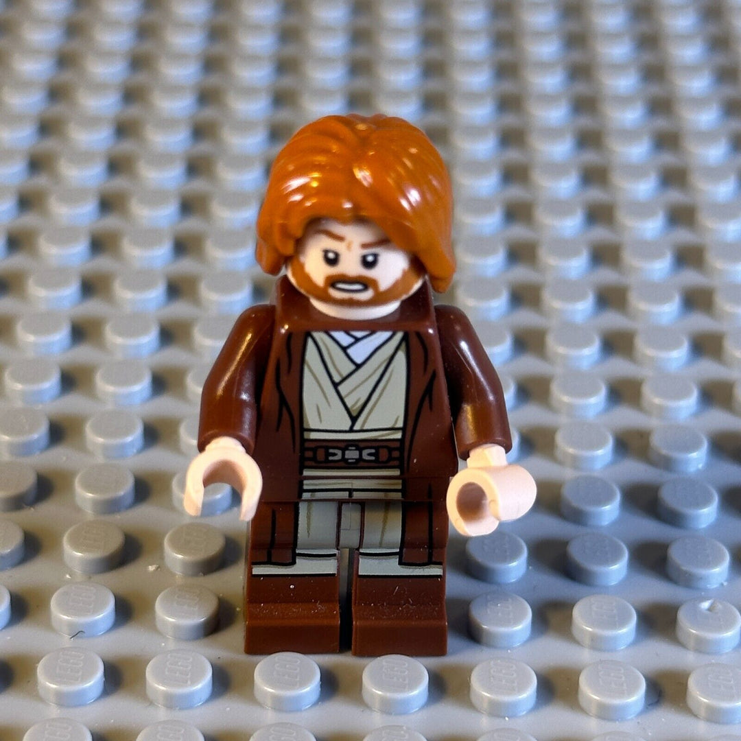 LEGO Star Wars Minifigure Obi-Wan Kenobi - reddis Brown Robe, Dark Hair sw1220