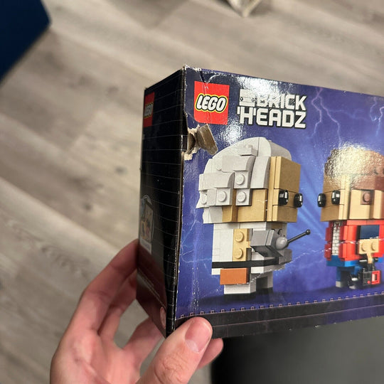 LEGO BRICKHEADZ: Marty McFly & Doc Brown (41611) SEALED BAGS, OPEN BOX