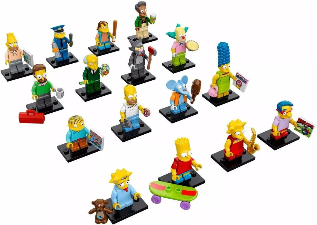 Complete Set of (16) Lego The Simpsons Series 1 Minifigures 71005