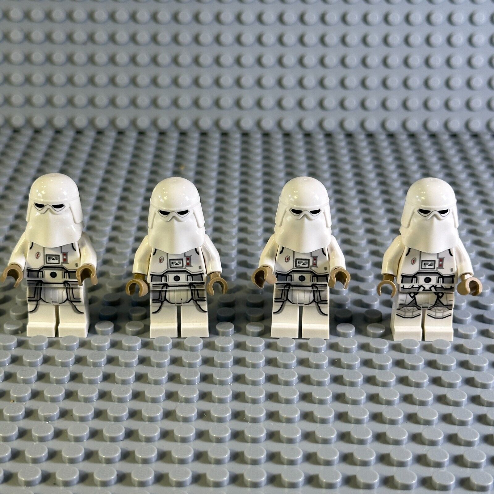 LEGO Star Wars Snowtrooper Printed Legs Dark Tan Hands sw1009 New, Lot of 4