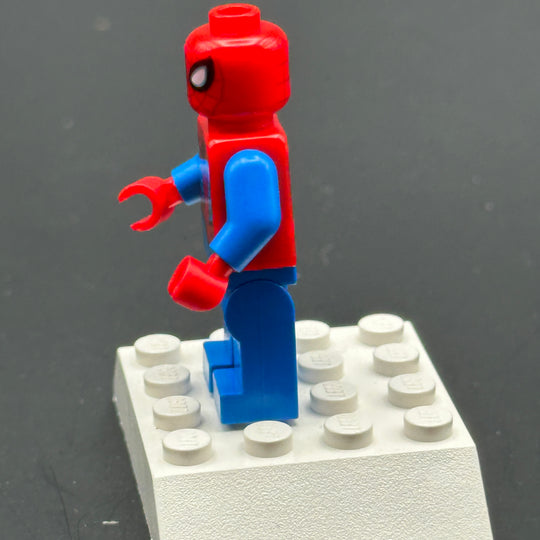 LEGO Marvel Super Heroes Minifigure Spider-Man - Dark Red Web Pattern, Blue Legs sh0546