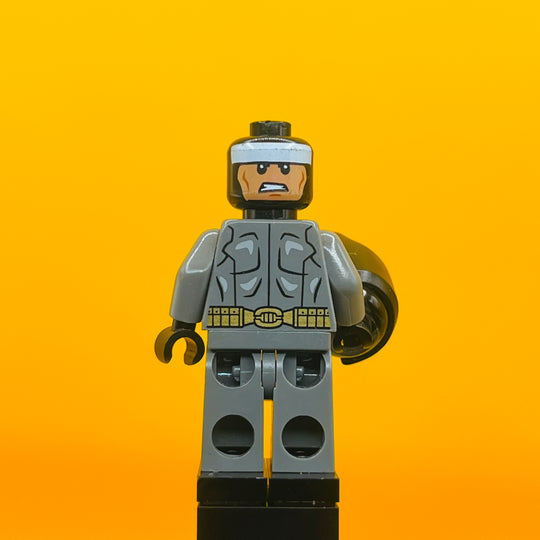 LEGO DC Comics Super Heroes Minifigure Batman - Dark Bluish Gray Suit, Gold Belt, Black Hands, Spongy Cape sh0151