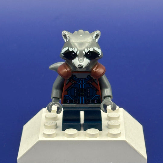 LEGO Marvel Super Heroes Minifigure Rocket Racoon - Dark Blue and Brown Outfit sh0384