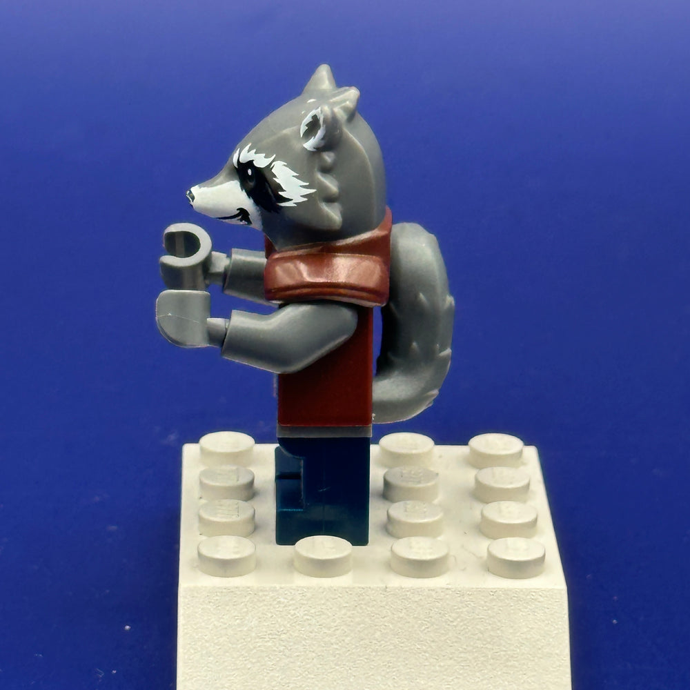 LEGO Marvel Super Heroes Minifigure Rocket Racoon - Dark Blue and Brown Outfit sh0384